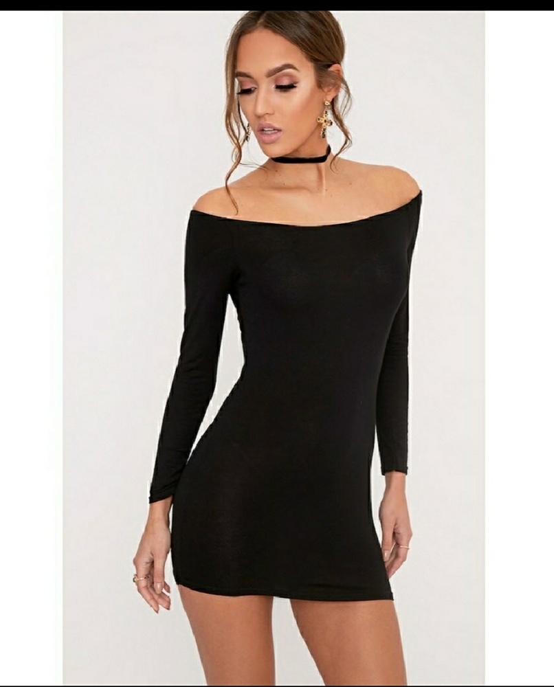 Off the shoulder lil black dress